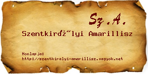 Szentkirályi Amarillisz névjegykártya